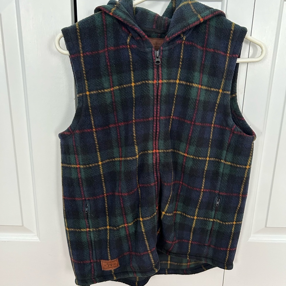 Ralph Lauren Green Plaid Vest Size Large